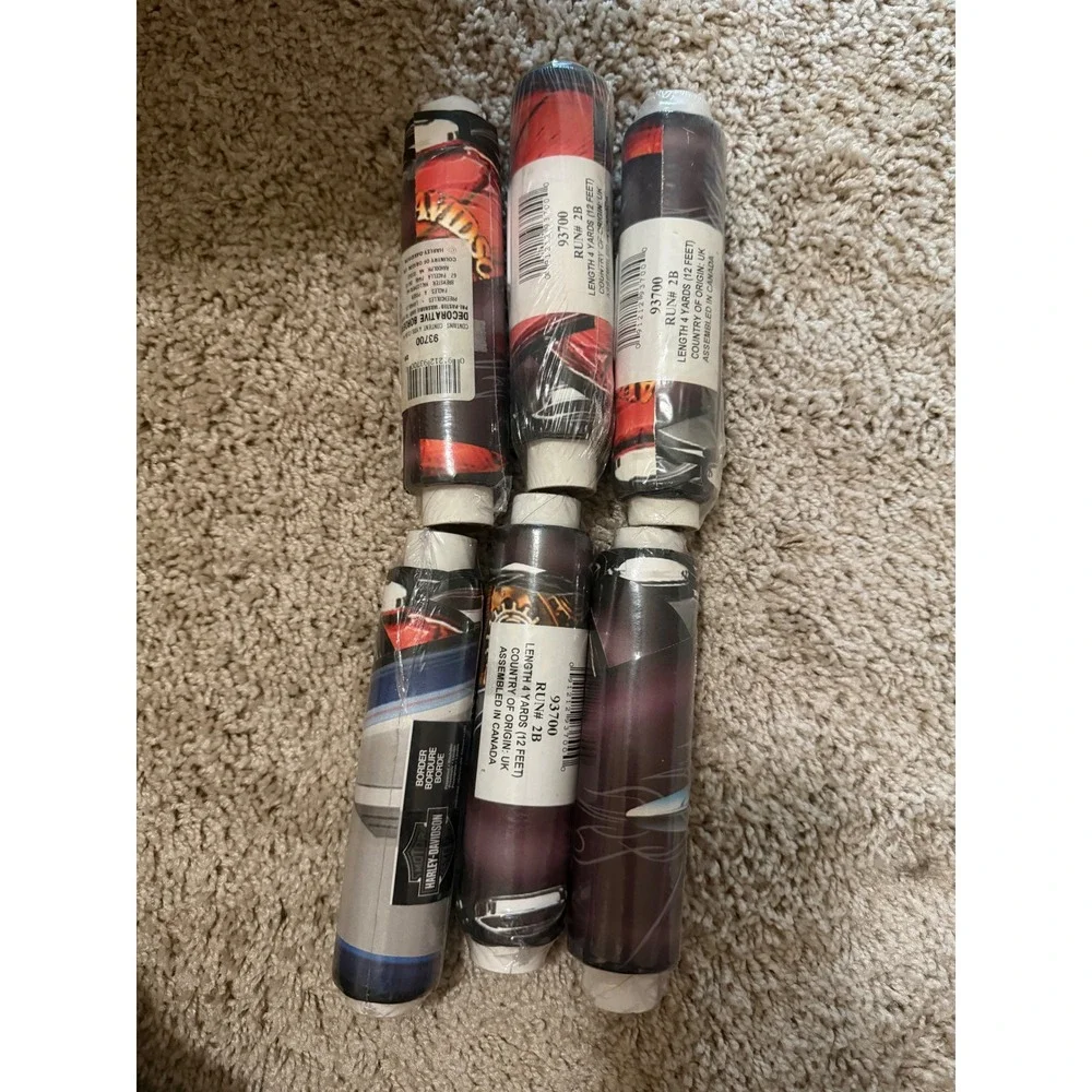 Y2K Harley-Davidson Motorcycle Gas Tank Wallpaper Border 6 Rolls 72ft 93700 New